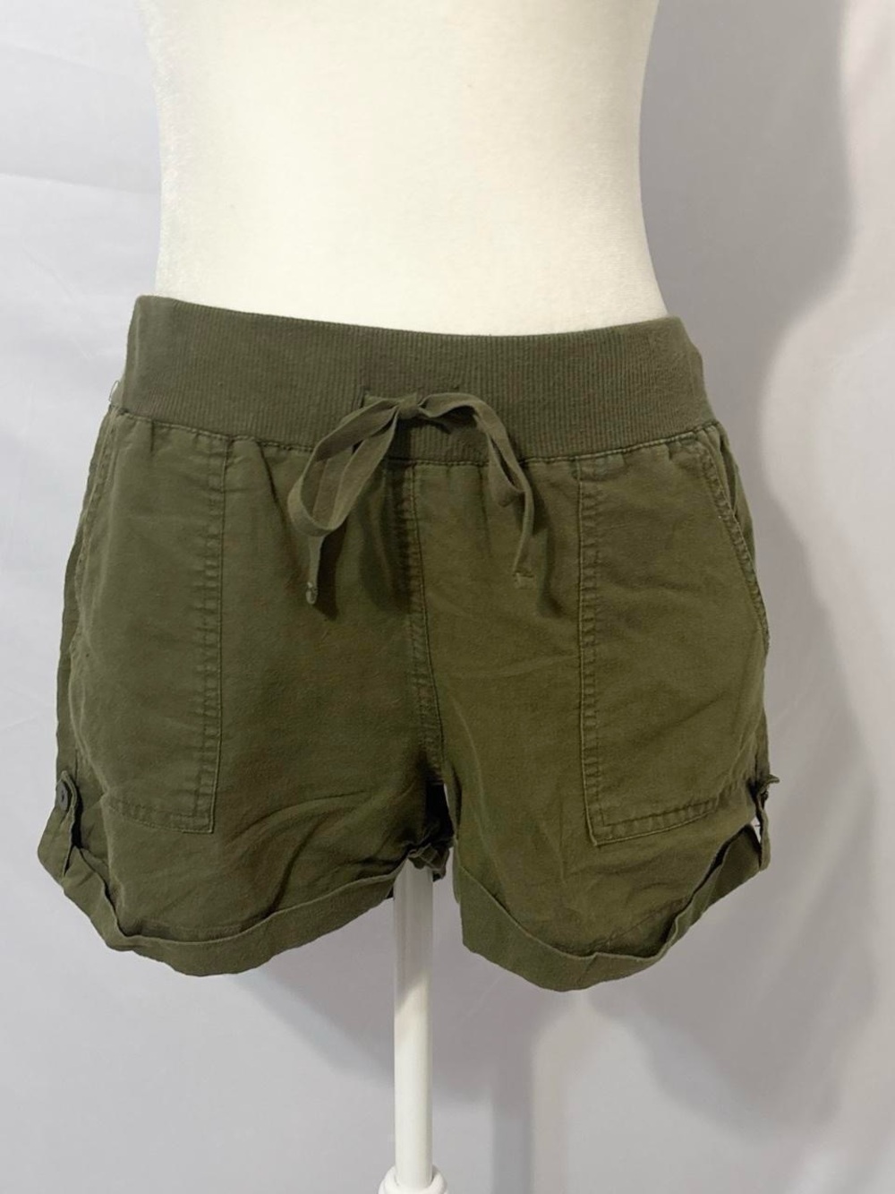 Green Banana Republic Boho Indie Cargo Drawstring Shorts